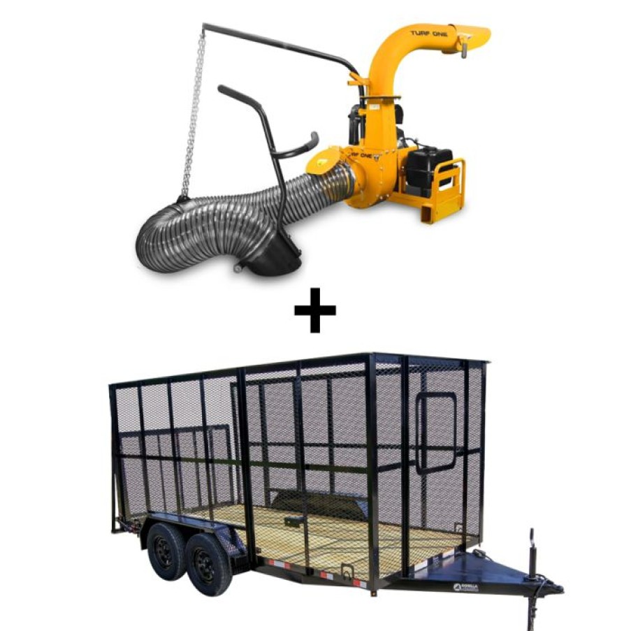 Debris Loader Packages * | Weibang Turf One Wbdl5021R Leaf Truck Debris Loader Utility Trailer Bundle With Tarp Kit