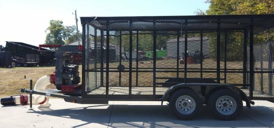 Debris Loader Packages * | Landshark Leaf Truck Debris Loader Utility Trailer With Tarp Kit W/ Land Shark Lsdl-18Vgde