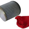 Racing Kart Air Filters * | Bmi Tapered Chrome Top Fabric Air Filter, 2-7/16 (Inlet) X 4 Tall With Pre-Filter